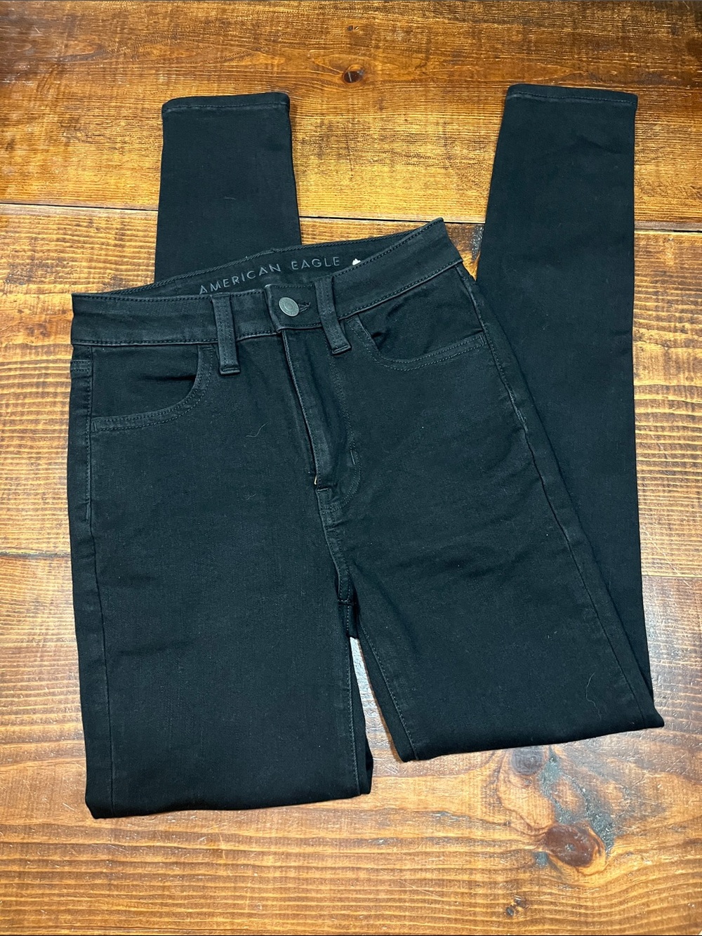 American Eagle Black Skinny Jeans 00 short